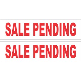 2-6x24 Sale Pending Real Estate Rider Sign Red
