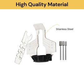 EZONEDEAL Electric Grinder Dedicated Chainsaw Sharpening Attachment Kit Rotary Tool Accessory Kit Chain Saw Blade Teeth Sharpener Attachment Angle Guide Diamond Burr Grinding Stone Files