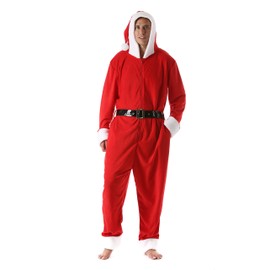 6449-L FollowMe Men's Adult Onesie Mens Pajamas Santa Large