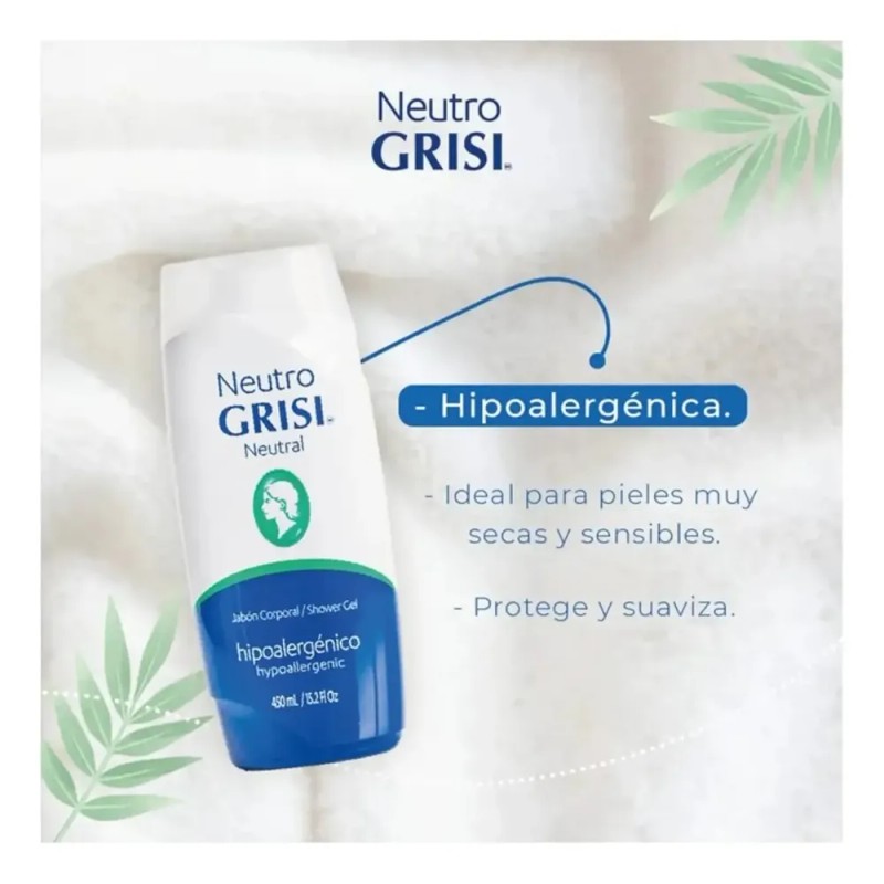 Jabón Líquido Corporal Grisi Neutro 450ml
