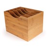 Kinson Bamboo Desk Organizer Paper Files and Mail Sorter with