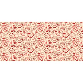 Ambesonne Vintage Valentine Pencil Pen Holder, Romantic Beauty Repetitive Pattern with Irregular Hearts, Printed Ceramic Pencil Pen Holder for Desk Office Accessory, Cream and Vermilion