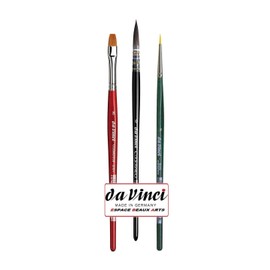 da Vinci Casaneo Serie 498 French Watercolour Brush No. 0 + Series 5880 Cosmotop No. 8 + Series 5570.NO. 2