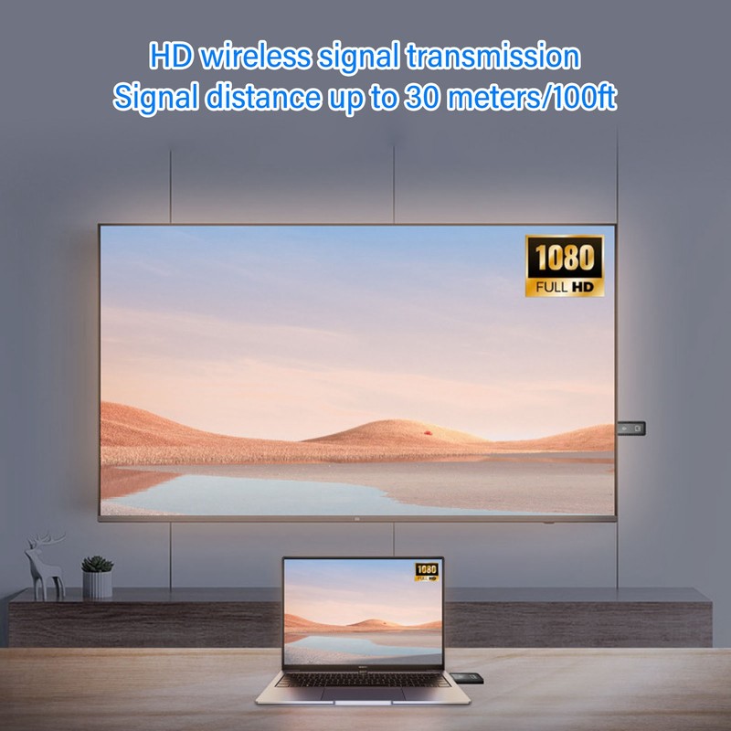 Wireless HD Multimedia Interface Transmitter and Receiver Plug and Play