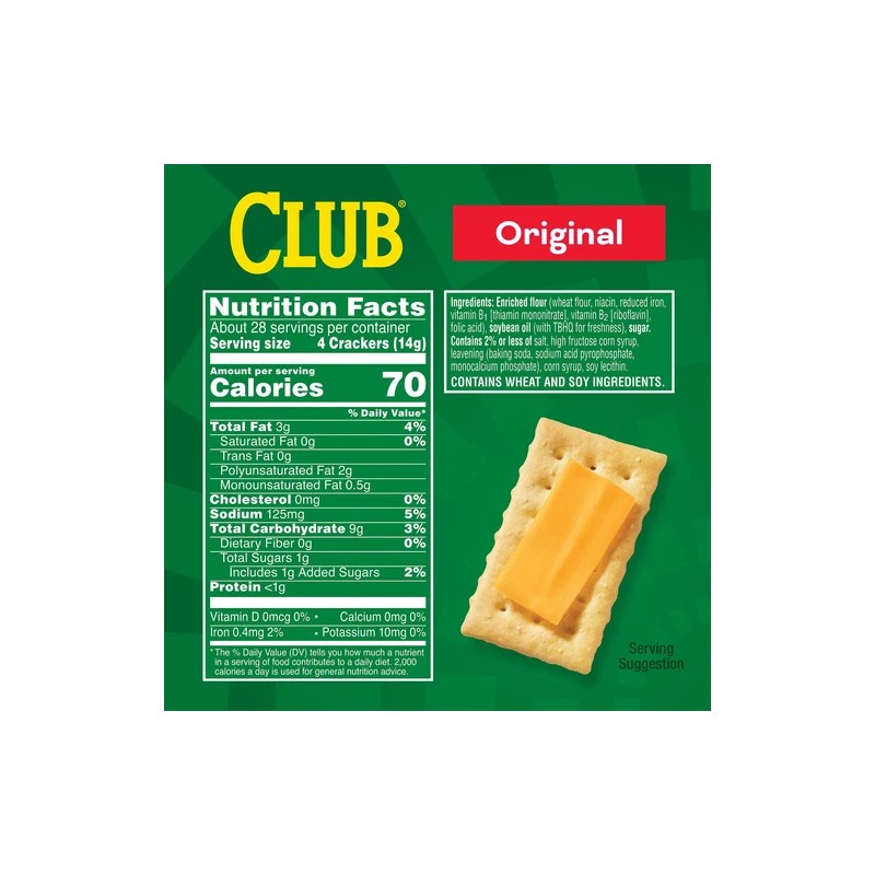 Club Original Crackers 13.7oz Pack of 1 Buttery Flaky Snack
