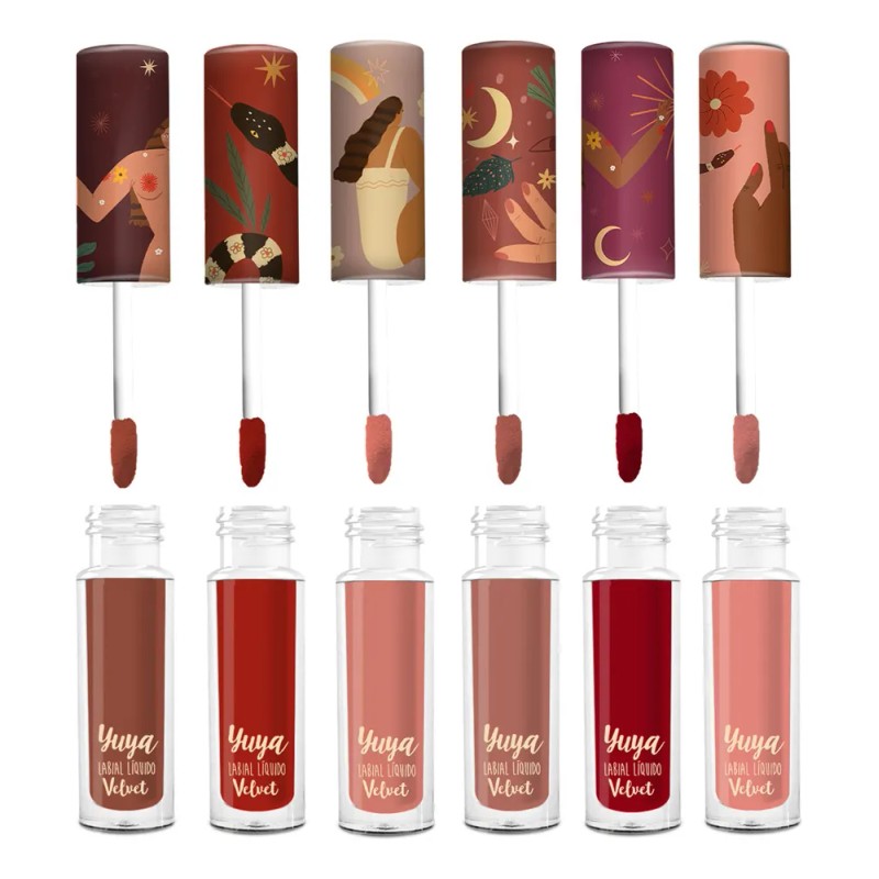Pack X6 Labiales Velvet Edición Limitada Yuya