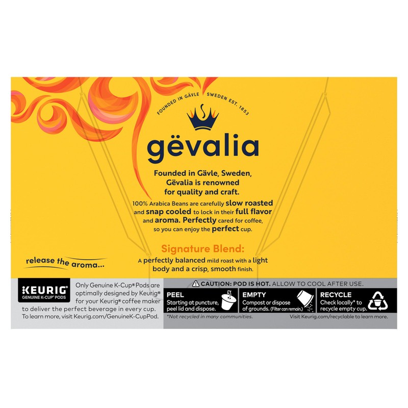 Gevalia Signature Blend Mild Light Roast K-Cup Coffee Pods, 10