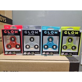 Vibe Glow In The Dark Fidget Spinner Set Of 4 Separate Red, Clear, Teal, Green.