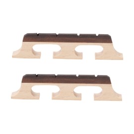 LT Easiyl Bridge Replacement Accessories, 4 Strings, Ebony Maple Banjo Bridge Compatible with Banjo Guitar Ukulele Pack of 2