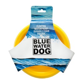Bluewater Dog Frisbee, Floating, Waterproof, Lightweight, Durable Foam, Aerodynamic Disc for Medium and Large Dogs - Frisbee for Fetch, Catch, Dock Diving, Play, 8.5” (Yellow)