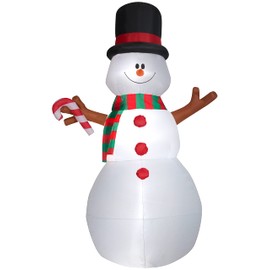 Gemmy Animated Christmas Airblown Inflatable Swiveling Snowman, 10 ft Tall