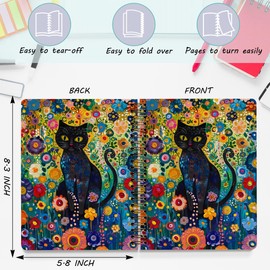 2 Packs Cat Spiral Notebook Aesthetic College Ruled Journaling Notebooks Cat Themed Gifts for Women Teacher Educator Cute Hardcover Notebook Journals for Writing Classroom Office Home Supplies