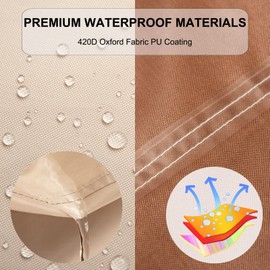 CHENGWEI Outdoor Swing Cover 3 Triple Seater Waterproof Patio Swing Canopy Cover,Porch Swing Covers Replacement Hammock Cover 2 Seater Garden Furniture Swing Chair Protector Cover(86"*60"*72")