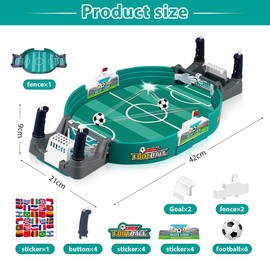 Interactive Table Football Game, Children's Table Football with 6 Footballs, Mini Table Football, Interactive Table Football Toy Party for Children and Adults, Birthday Party Toy for Boys and Girls