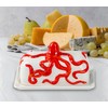 Octopus Butter Dish With Lid For Countertop Ceramic Butter Dish