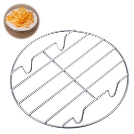XLIUAX Round Steamer Insert, 17 cm Stainless Steel Steamer Insert for Steam Plate for Pressure Cooker Hot Air Fryer Pot Cooking Cooling Steaming Baking Roasting