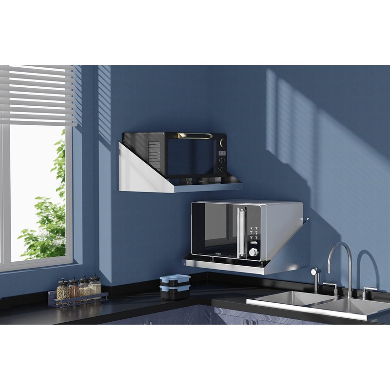 Stainless Steel Microwave Shelf 17"x22", Wall Mount Kitchen Shelf
