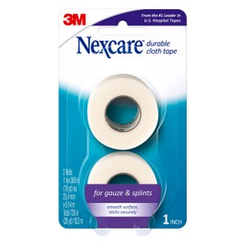 Drugstore Nexcare Durable Cloth Tape, Woven Tape, Securely Holds Bulky Wound Dressing - 1 In x 10 Yds, 2 Rolls of Tape