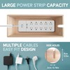 NATURE SUPPLIES Set of Two Natural Wood Cable Management Box,