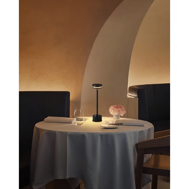 PUSU Portable Table Lamp Battery Powered LED Lamp Cordless Table