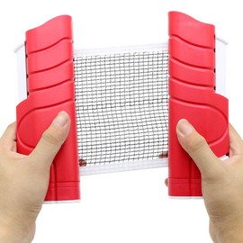 Fortitude Sports Table Tennis Net | Ping Pong Net For Dining Table | Retractable Table Tennis Net | Adjustable Portable Travel Net For Indoors or Outdoors (Blue & White)