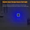 YUNLEX 2 Pack Plug in Dimmable Night Light, Blue Nightlight,