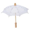 Handmade Lace Flower Embroidery Parasol Wedding Bride Photography Umbrella White