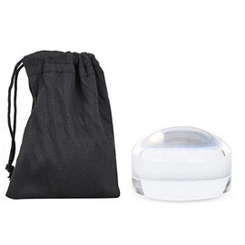 8X Dome Magnifier with Acrylic Optical Half Ball Lens Magnifying Glass for Paperweight and Reading