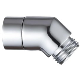 WeddHuis Hand Shower Adapter, Rain Shower Head Adapter, Movable Shower Arm Connection, 45 Degree Angle Piece (Silver)