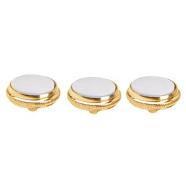 Jiayouy Gold White Shell Inlay Trumpet Finger Buttons for Trumpet Accessory Replacement 3 Pcs
