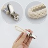 6 pcs Towel Clips, Metal Tea Towel Hooks with Woven