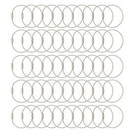 simPLEISURE ya010012 Stainless Steel Wire Key Chain, 5.9 / 7.9 / 9.8 inches (15 / 20 / 25 cm), Set of 10, 30 / 50 Pieces, Set of 50