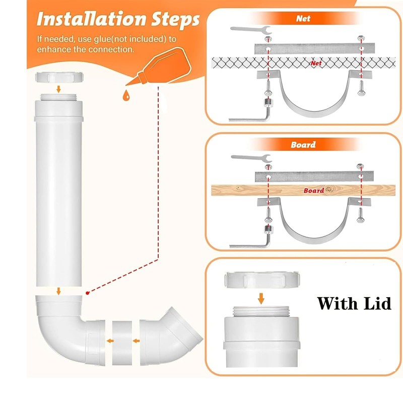 3 Pack Automatic Chicken Feeder No Waste, PVC Pipe Chicken