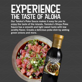 Aloha Shoyu - Tanioka Poke Sauce - Smooth and Light Profile - Made in Hawaii - 12 oz. Bottle