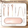 Set de 4 Kit Limpieza Bucal,Con 1pcs Caja portátil, Reutilizable.