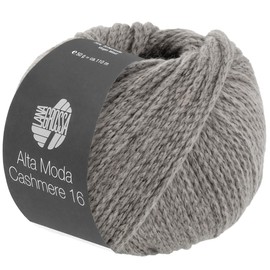 LANA GROSSA Alta Moda Cashmere 16, Finest 16 Micron Merino Wool with Cashmere Content, Hand Knitting Yarn Made from 78% Virgin Wool (Merino), 12% Cashmere and 10% Polyamide (Nylon), 50 g for Knitting,