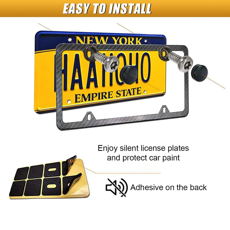 ZIMISI Anti Theft Car License Plate Screws, M6 (1/4") Stainless