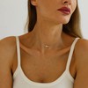 Mauzew White Gold Cross Pendant Necklaces for Women Simple Tiny