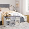 DINZI LVJ Shoe Storage Bench with Cushion, Cubby Shoe Rack