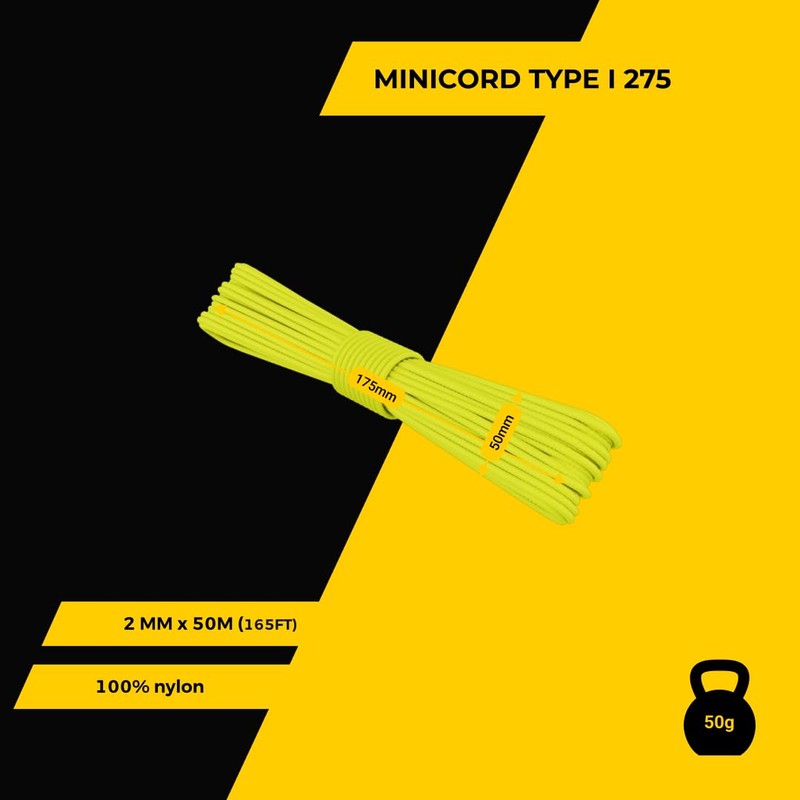 EdcX 2 mm Nylon Paracord 275 (15, 30, 50 and
