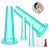 Threlaco 4 Pcs Facial Cupping Set Silicone Massage Cups Vacuum