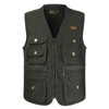 Cargo Vest, Soft and Breathable Multi-Pocket Cotton Camera Vest for