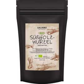 250 g Organic Licorice Root Tea, Liquorice Root Dried Cut, No Added Flavour Enhancers, Preservatives and Artificial Flavours, Saliamo