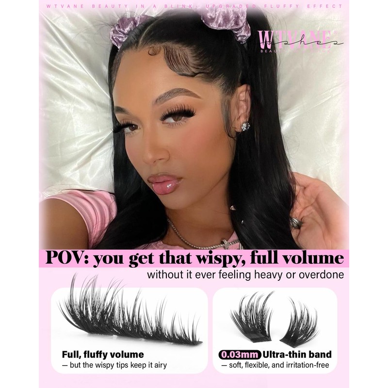 Fluffy Lash Clusters Wispy Eyelash Clusters Lashes Extensions Volume Eyelashes