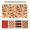 Qukou 43cm x 15m Christmas Wrapping Paper Xmas Gift Wrapping