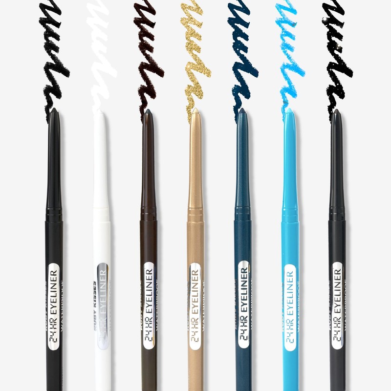 Ruby Kisses Pencil Eyeliner, Retractable Eyeliner, Waterproof, Smudge-Proof Eye Makeup,