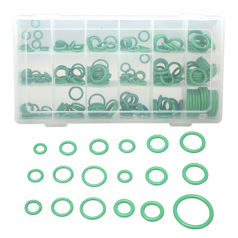 225pcs Car Air Conditioner Seal Ring Kit 18‑Compartment AC O