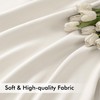 MIULEE Ivory Back Tab Blackout Curtains 102 Inch Long 2