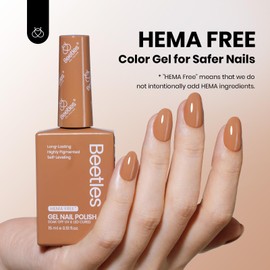Beetles Winter Gel Polish Hema Free Brown Gel Nail Polish Soak Off Uv LED Nail Lamp 15ml DIY Home Manicure Salon Gift for Women Beyonce Caramel