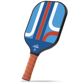 Nettie Pickleball Paddles Set of 2, USAPA Approved Carbon Fiber Pickleball Paddle, 13mm Polymer Honeycomb Core Pickle Ball Rackets Set for Women Girls Adult Men Beginner (Geometric)